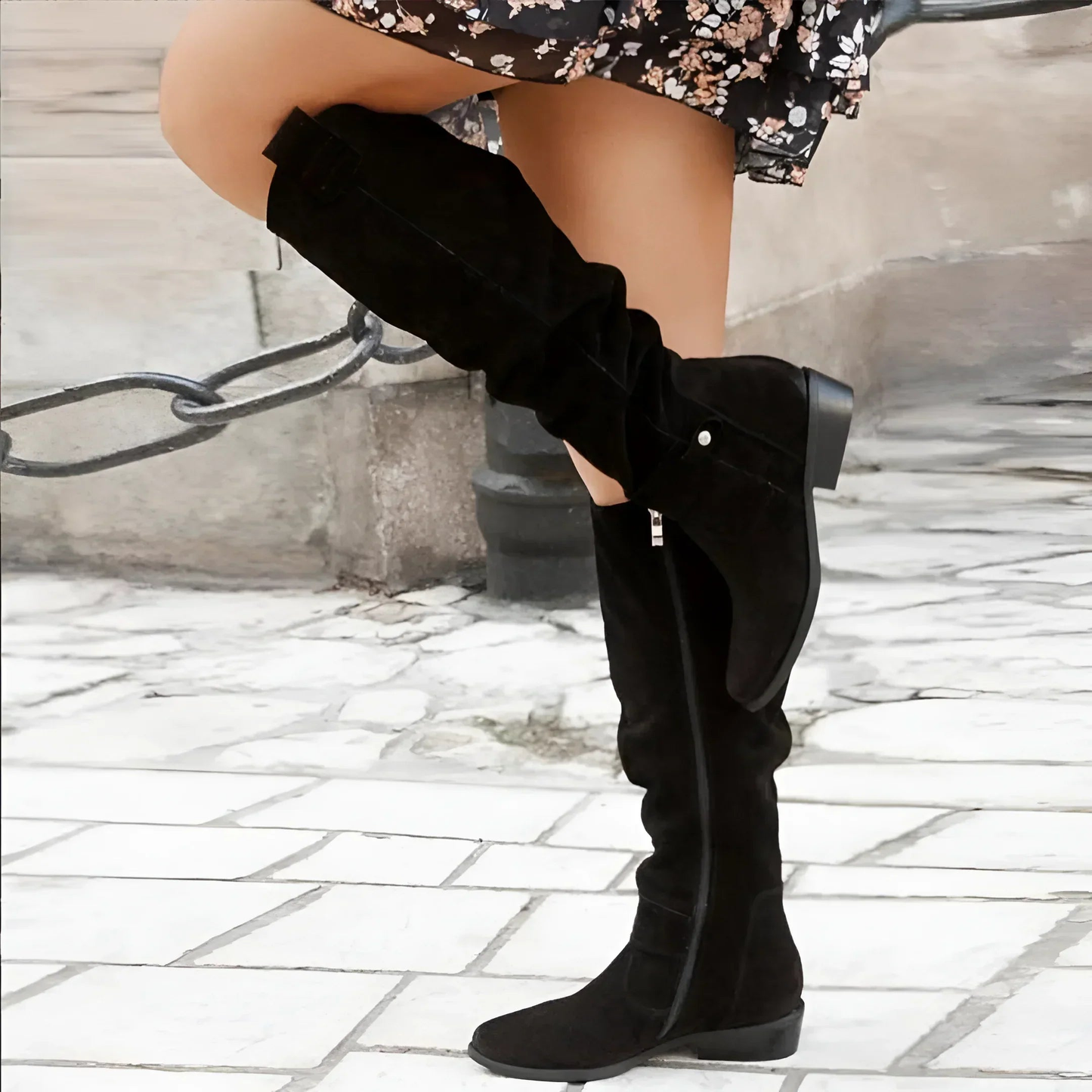 Van Elst Mode® | Stijlvolle Suède Knieboots