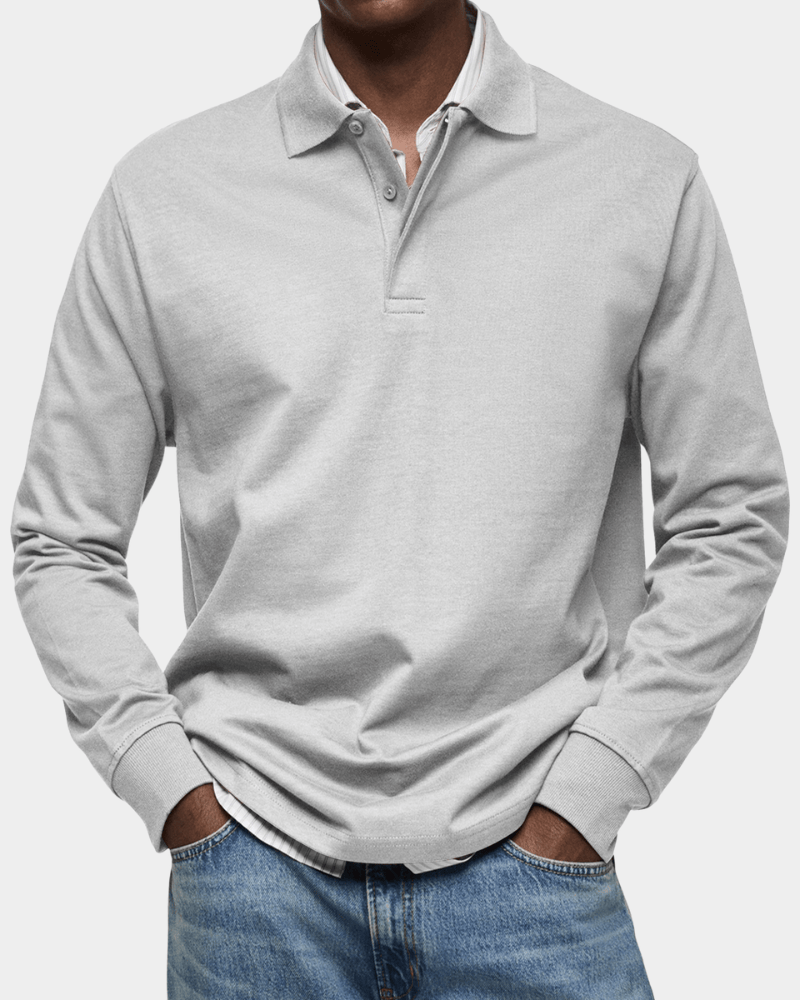 Van Elst Mode® | Comfortabele lente polo met lange mouw