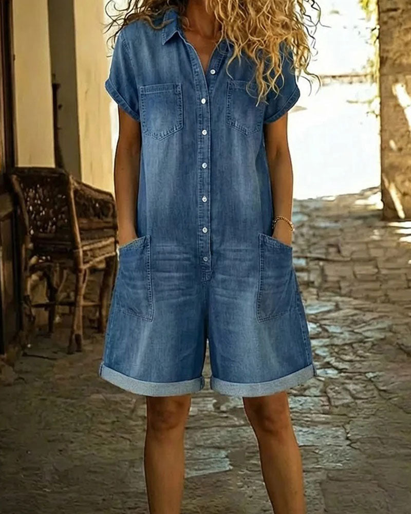 Van Elst Mode® | Elegante denim jumpsuit