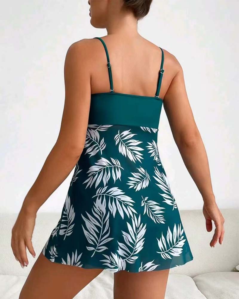 Sexy Gedrukte Mesh Tankini