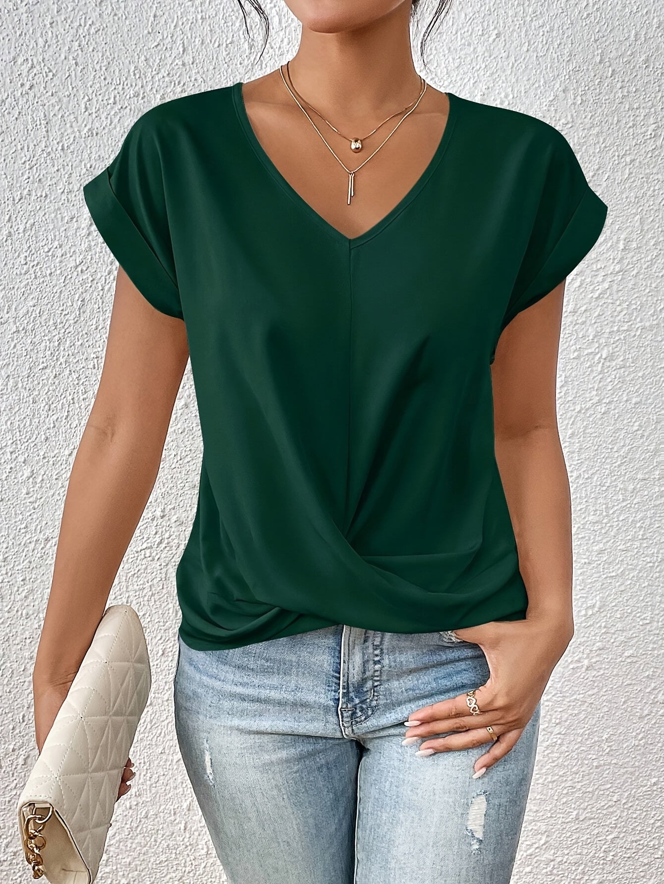 Van Elst Mode® | Comfortabel T-shirt met elegante halslijn (TIJDELIJK 1+1 GRATIS!)
