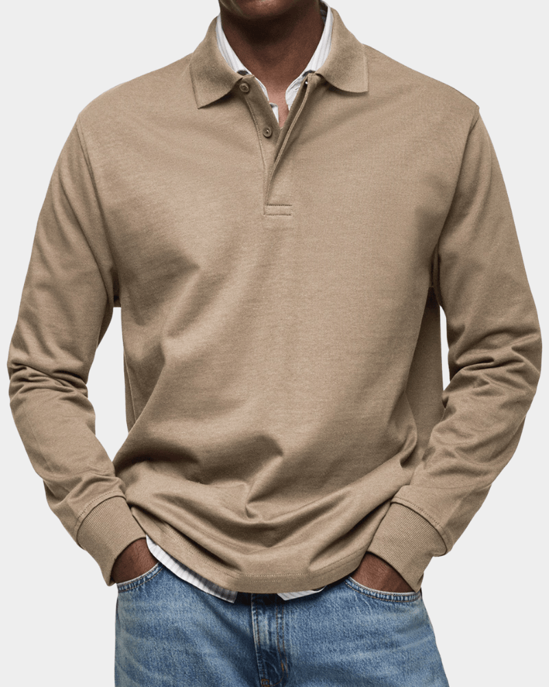 Van Elst Mode® | Comfortabele lente polo met lange mouw