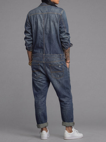 Van Elst Mode® | Dames-Denim-Overall met losse pasvorm