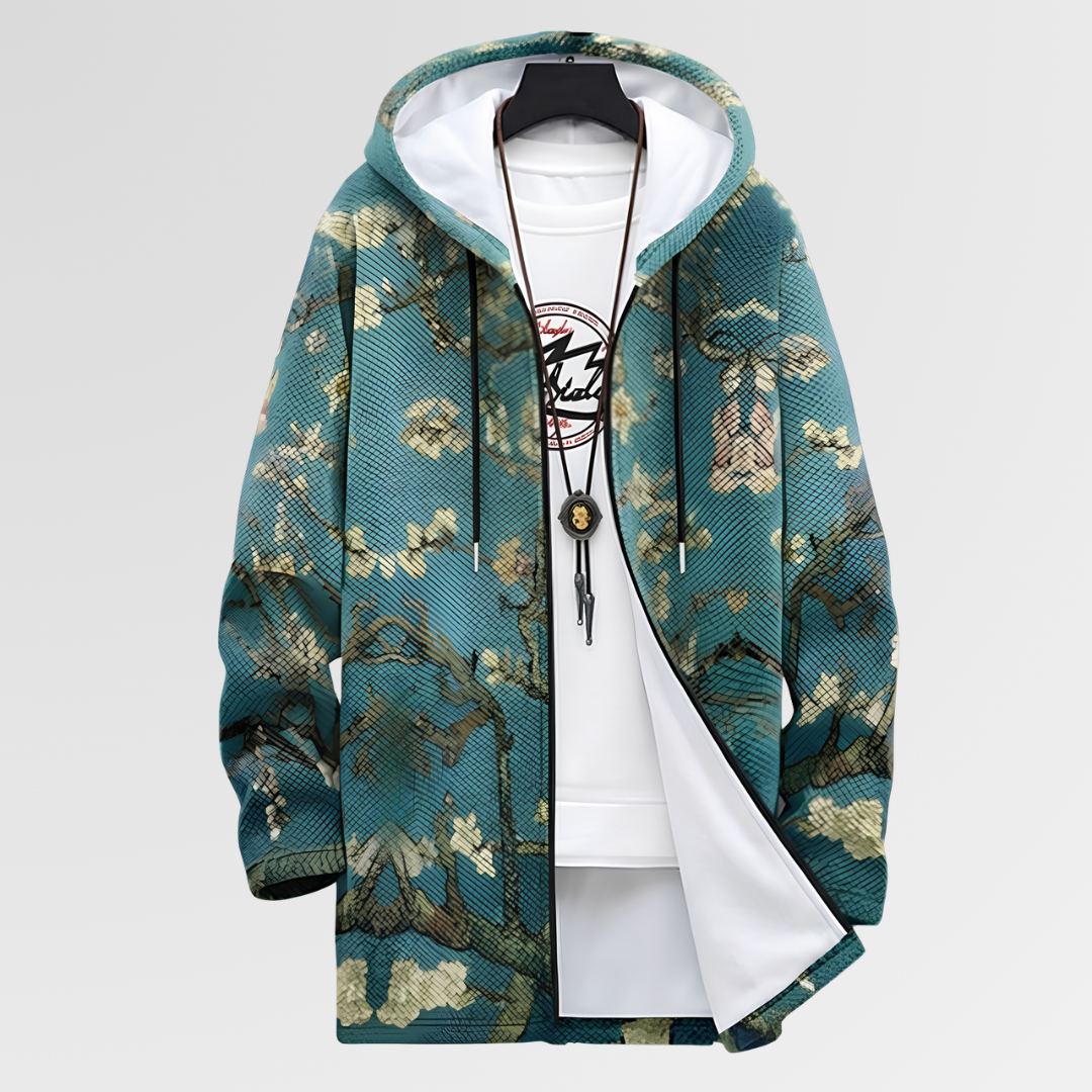 Van Elst Mode® | Jas met artistiek bloemenpatroon