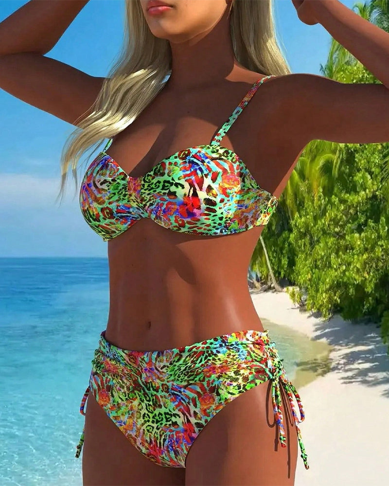 Opvallende Leopard-print Tweedelige Badpak