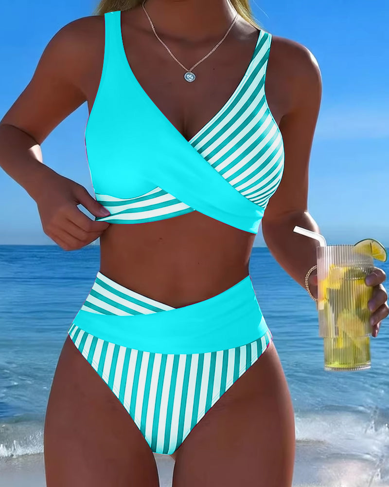 Kruisgestreepte Bikini