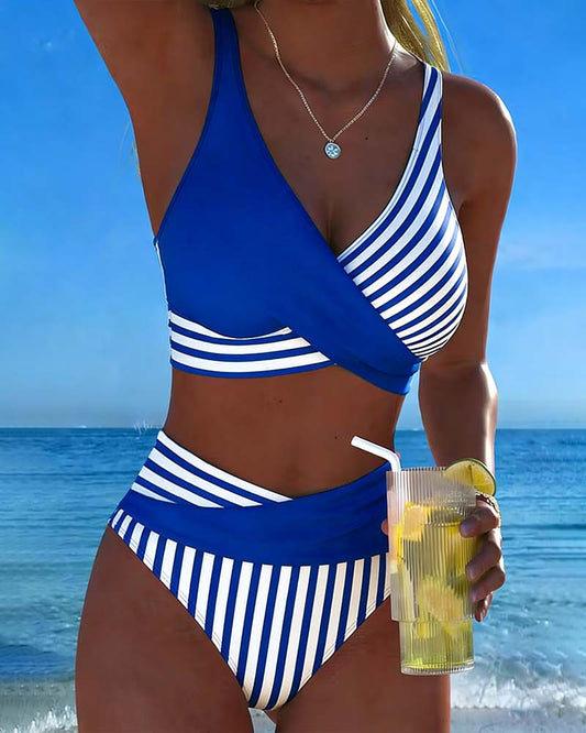 Kruisgestreepte Bikini