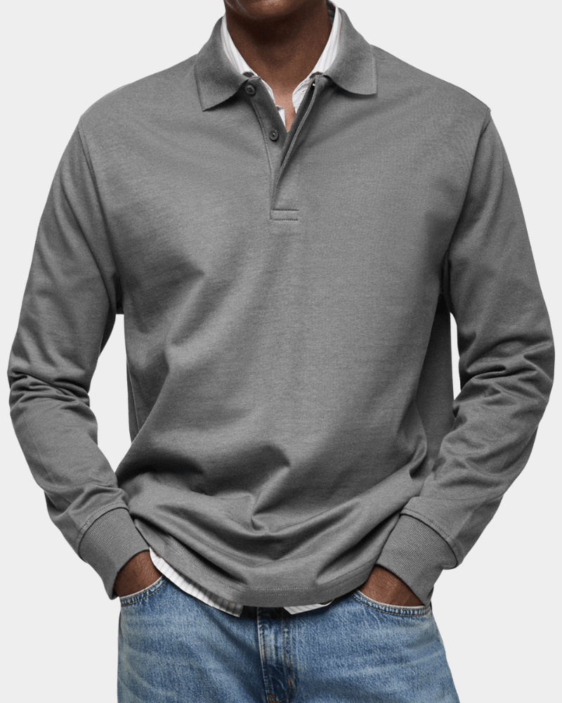 Van Elst Mode® | Comfortabele lente polo met lange mouw