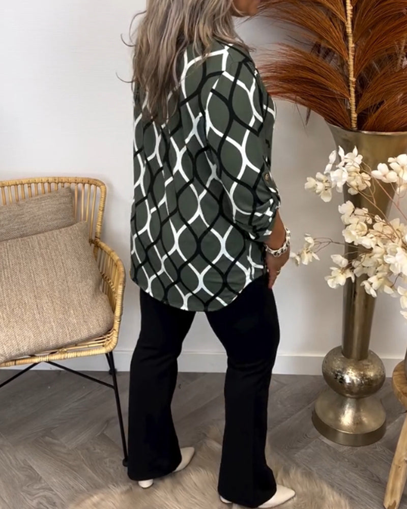 Van Elst Mode® | Blouse met Grafische Print