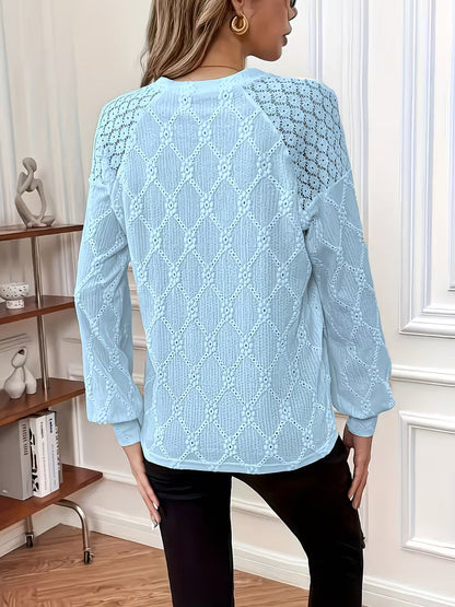 Van Elst Mode® |Blouse met patroon en lange mouwen