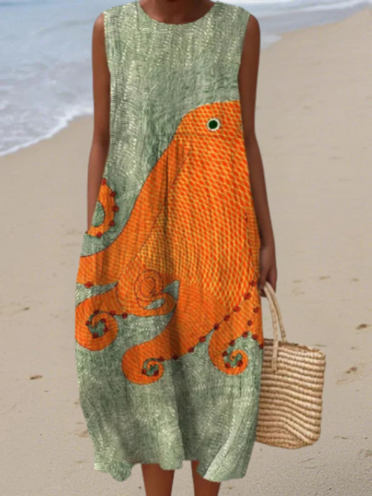 Van Elst Mode® | Oceanic Midi Jurk
