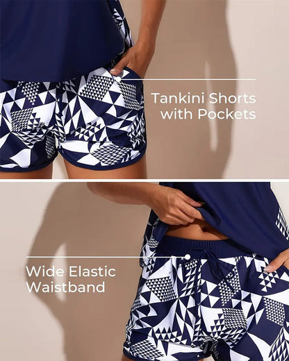 Tanktop Geometrische Print Tweedelige Badpak