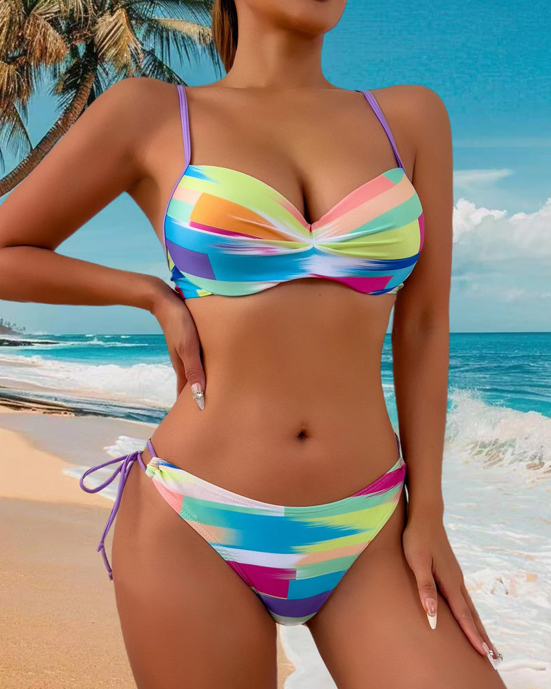 Twee-delige Geprinte Touw Bikini