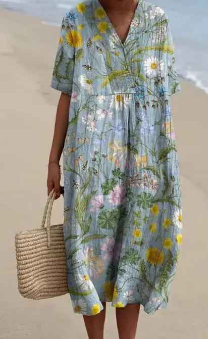 Van Elst Mode® | Zomerbries Geprinte Jurk