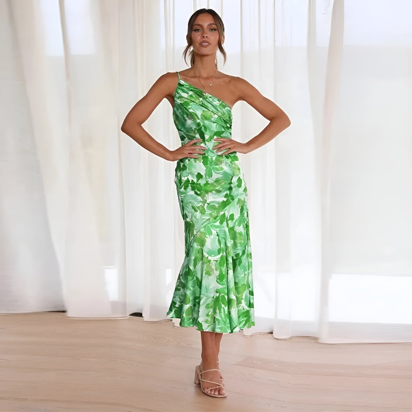 Van Elst Mode® | Elegante Maxi-jurk met Bloemenprint