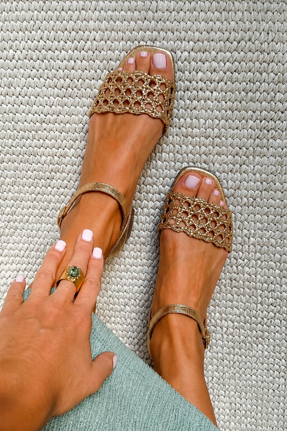 Van Elst Mode® | Zomerse charme gouden sandalen
