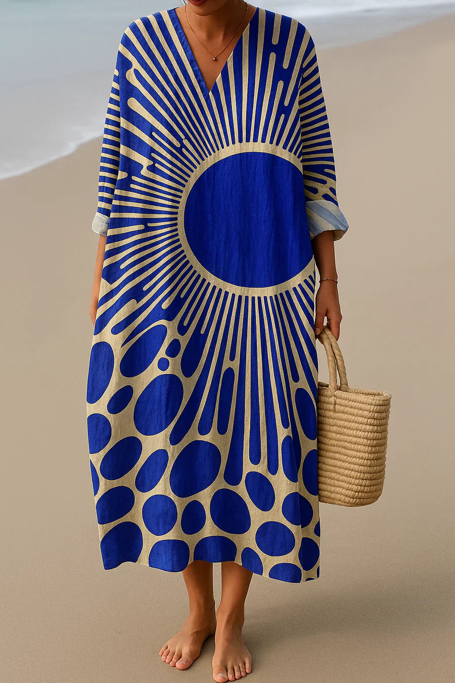 Van Elst Mode® | BLUE SUN ART- GEÏNSPIREERDE JURK
