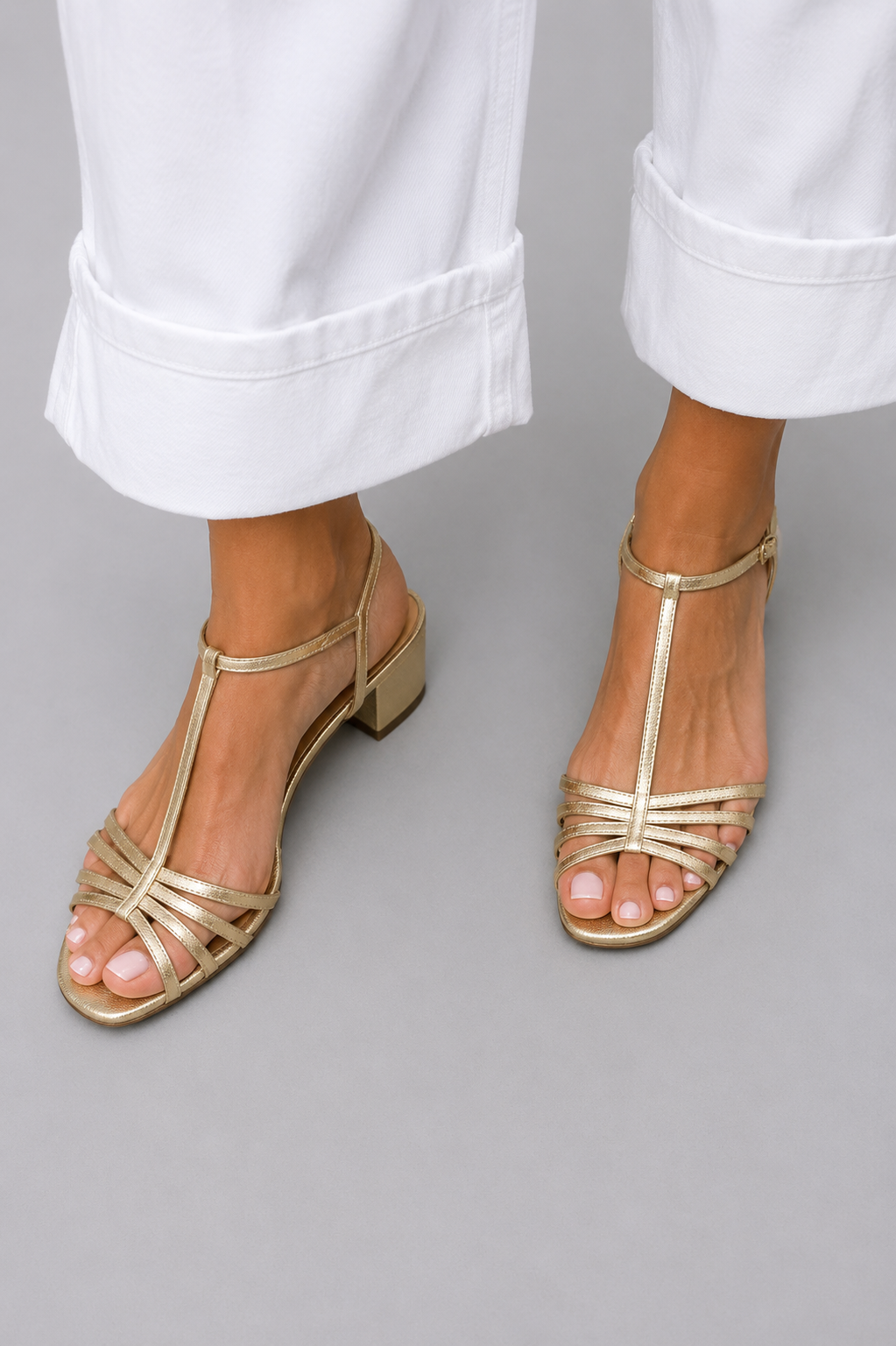 Van Elst Mode® | Gouden Sandalen Dagelijkse Elegantie