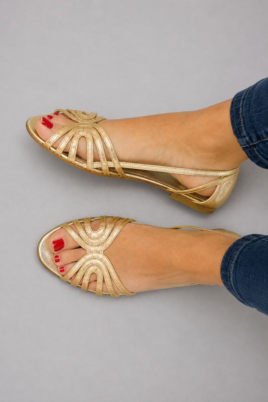 Van Elst Mode® | Gouden zomer sandalen