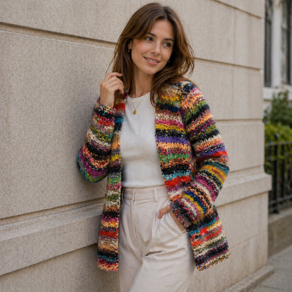 Van Elst Mode® | Elegante kleurrijke cardigan