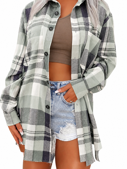 Van Elst Mode® | Zacht geruit dames shirt