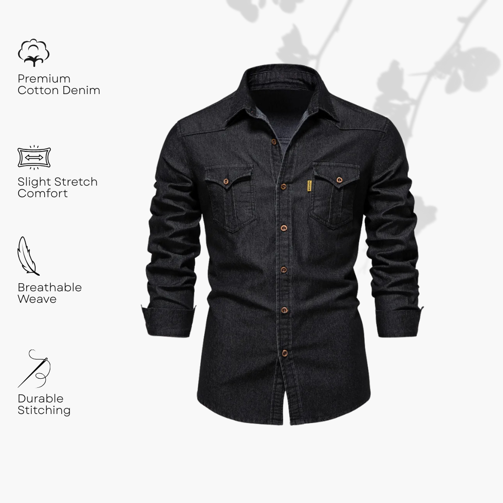 Van Elst Mode® | Katoenen denim overhemd