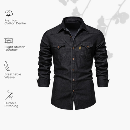 Van Elst Mode® | Katoenen denim overhemd