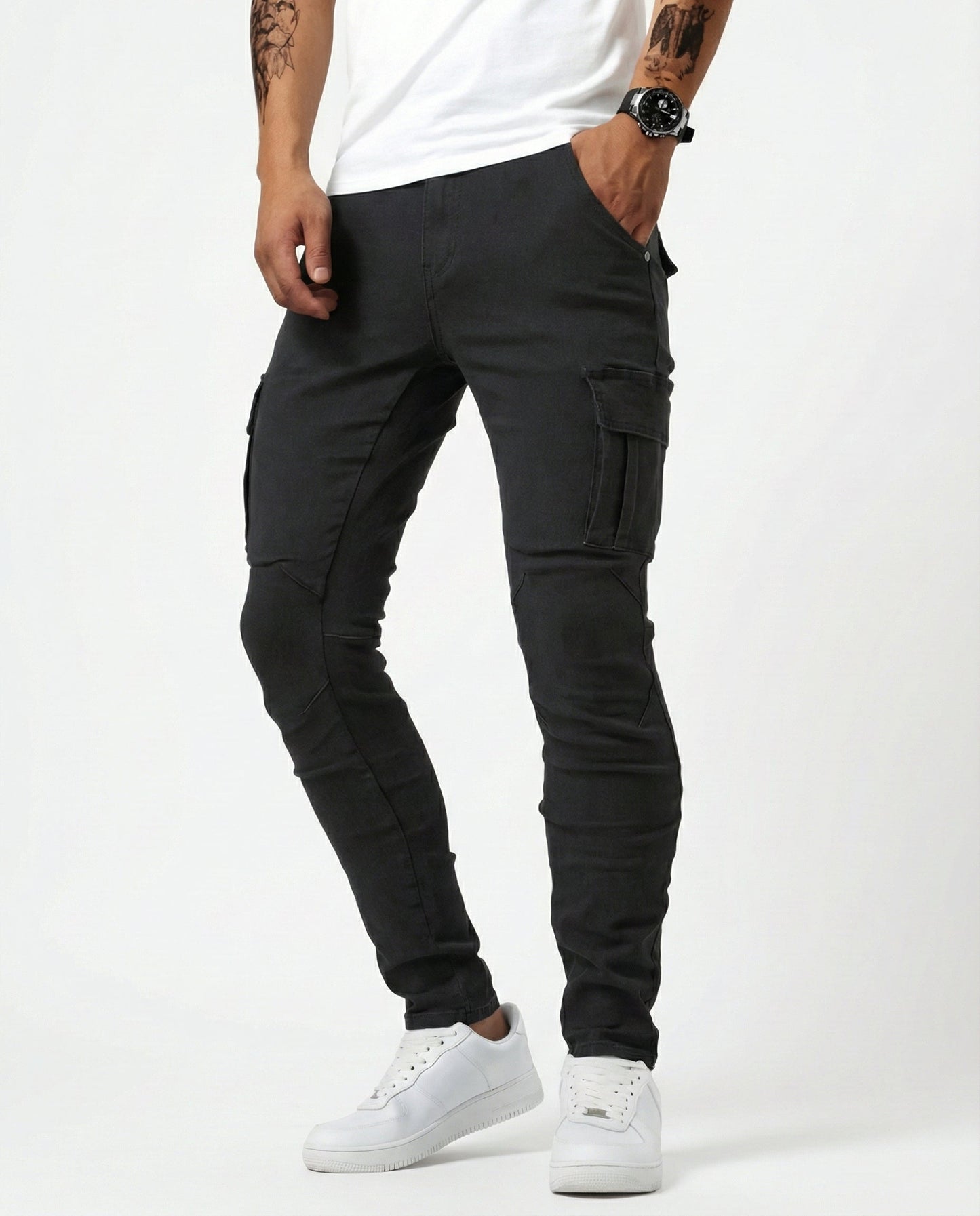 Van Elst Mode® | Flexibele denim jeans met zijzakken