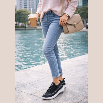 Van Elst Mode® | Luchtige dames moccassins met glanzende details