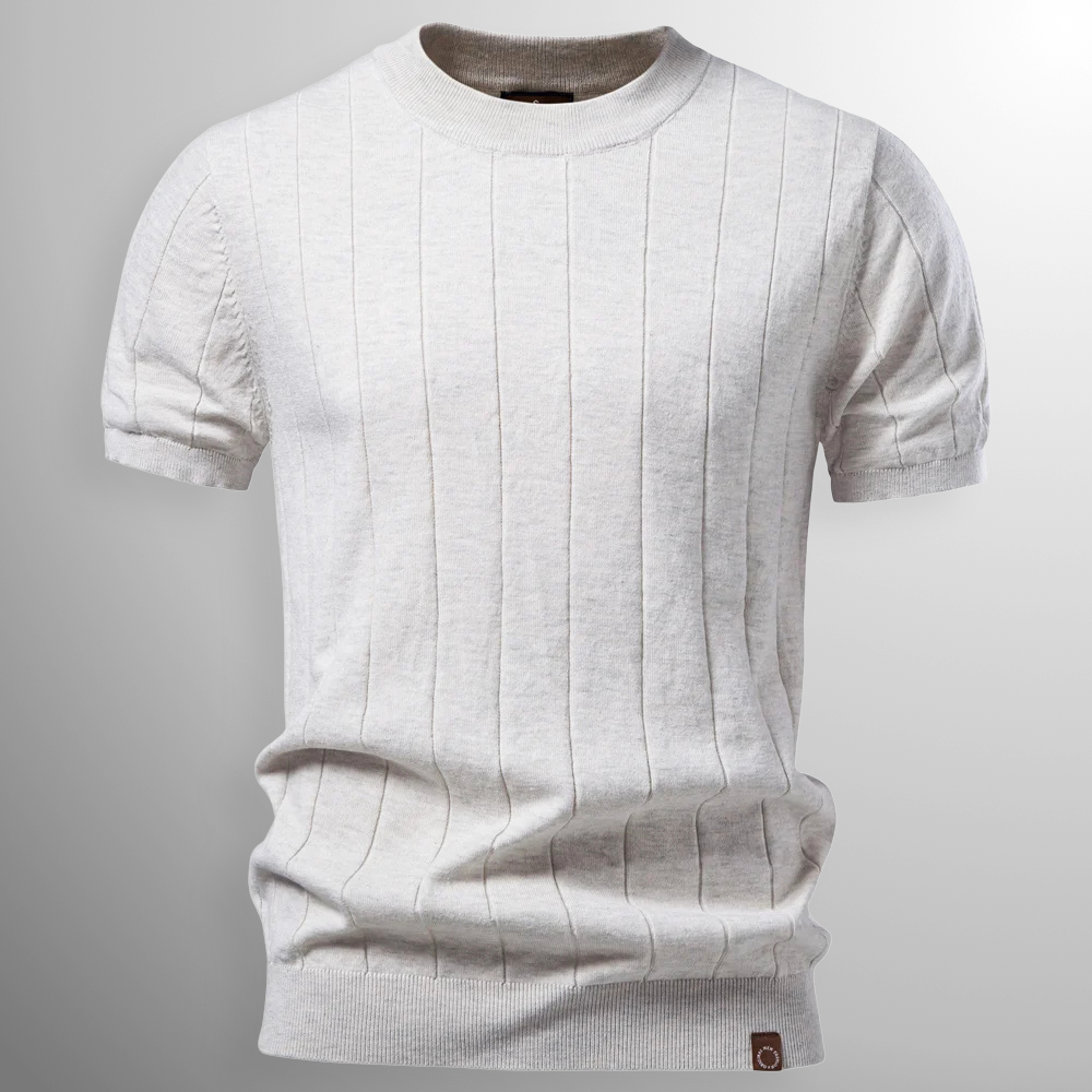 Van Elst Mode® | comfortabele geribde T-Shirt