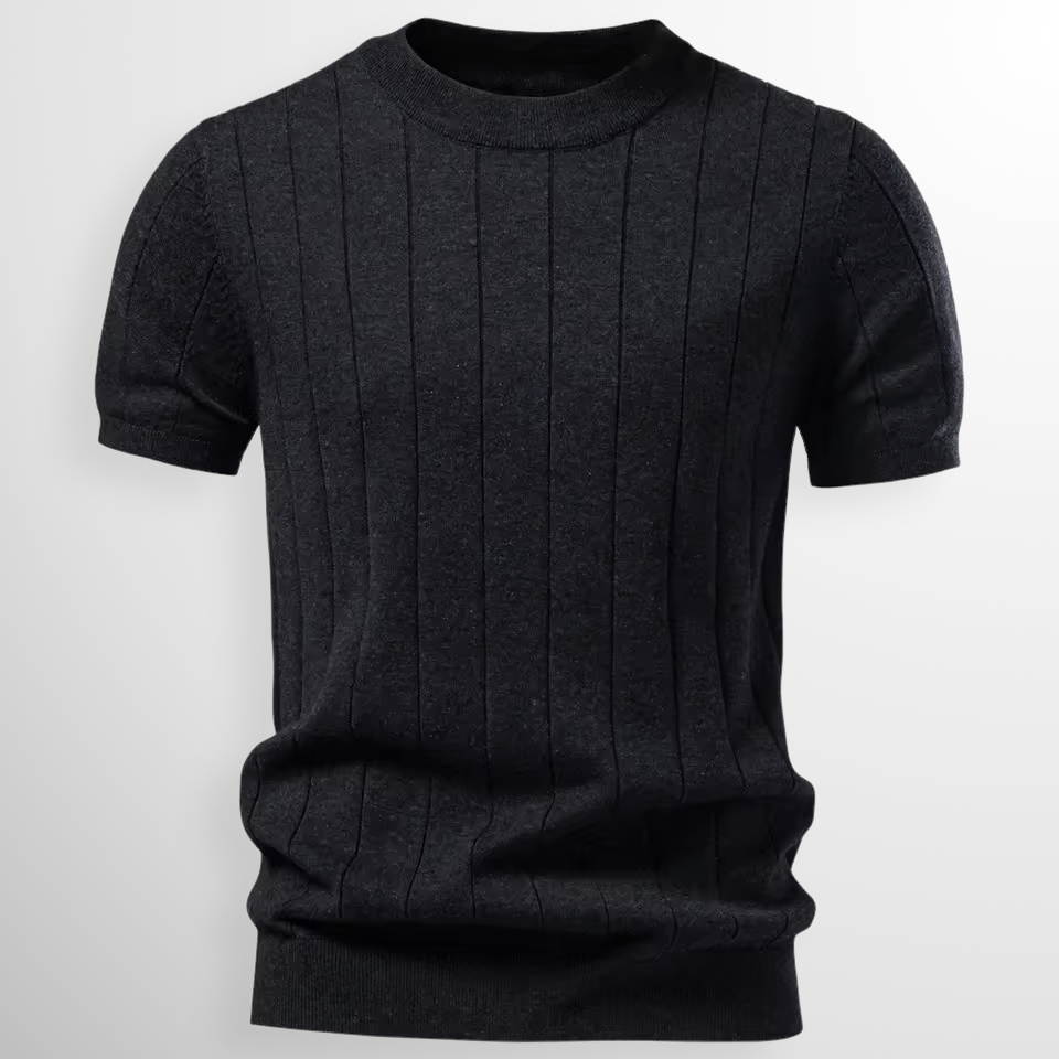 Van Elst Mode® | comfortabele geribde T-Shirt