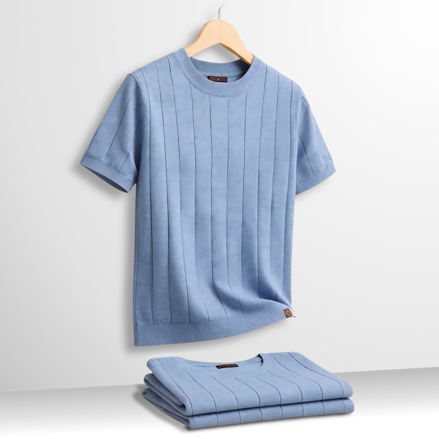 Van Elst Mode® | comfortabele geribde T-Shirt