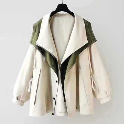 Van Elst Mode® | Moderne Tweekleurige Trenchcoat