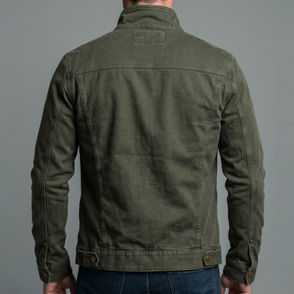 Van Elst Mode® | Comfortabele katoenen jas met ritssluiting