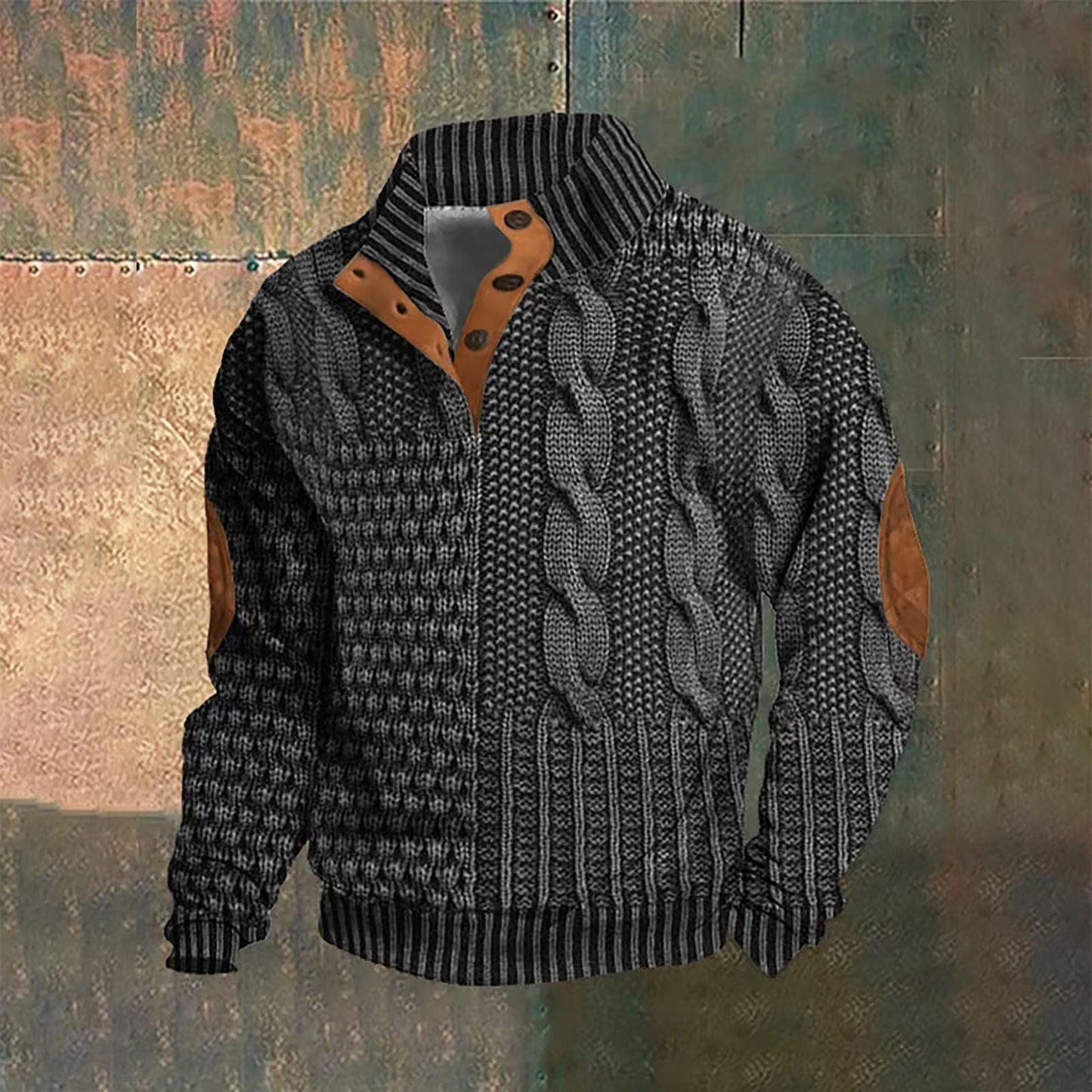 Van Elst Mode®| Wollen Trui met knoopsluiting
