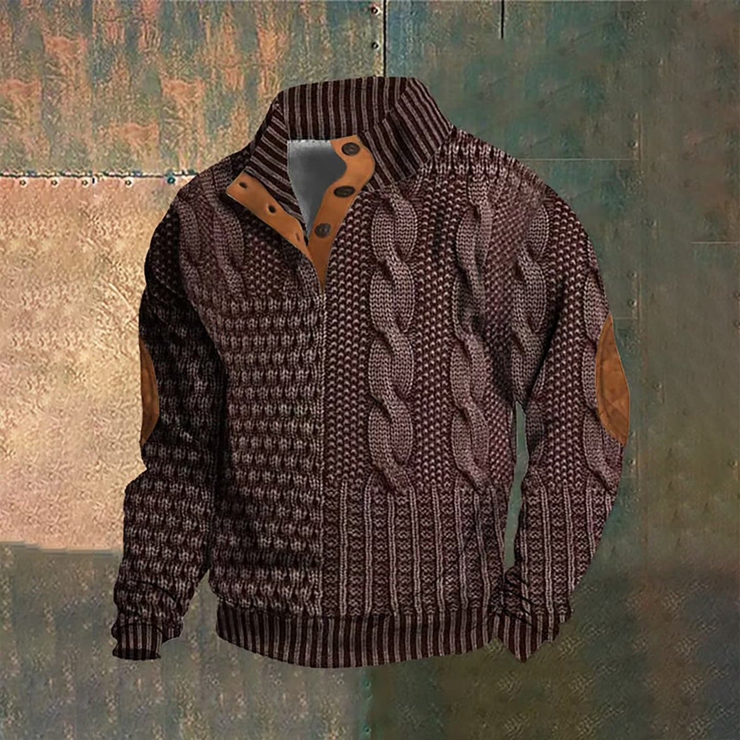 Van Elst Mode®| Wollen Trui met knoopsluiting