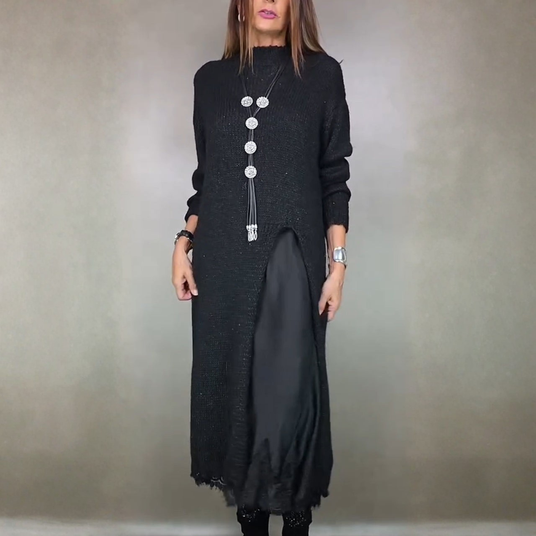 Van Elst Mode® | Complete stijlvolle outfit  (Lange trui + jurk)