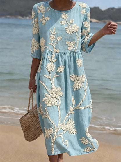 Van Elst Mode® | Comfortabele zomer jurk met bloemenprint