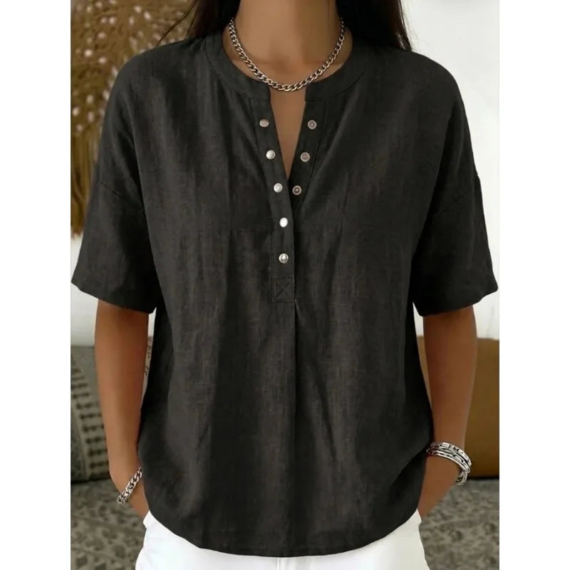 Van Elst Mode® | Elegante blouse met knoopsluiting (TIJDELIJK 1+1 GRATIS!)