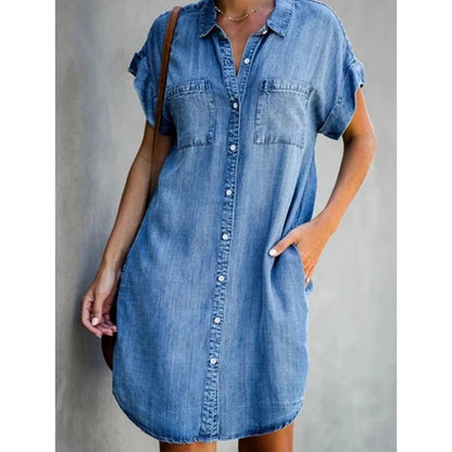 Van Elst Mode® | Comfortabele tijdloze denim jurk