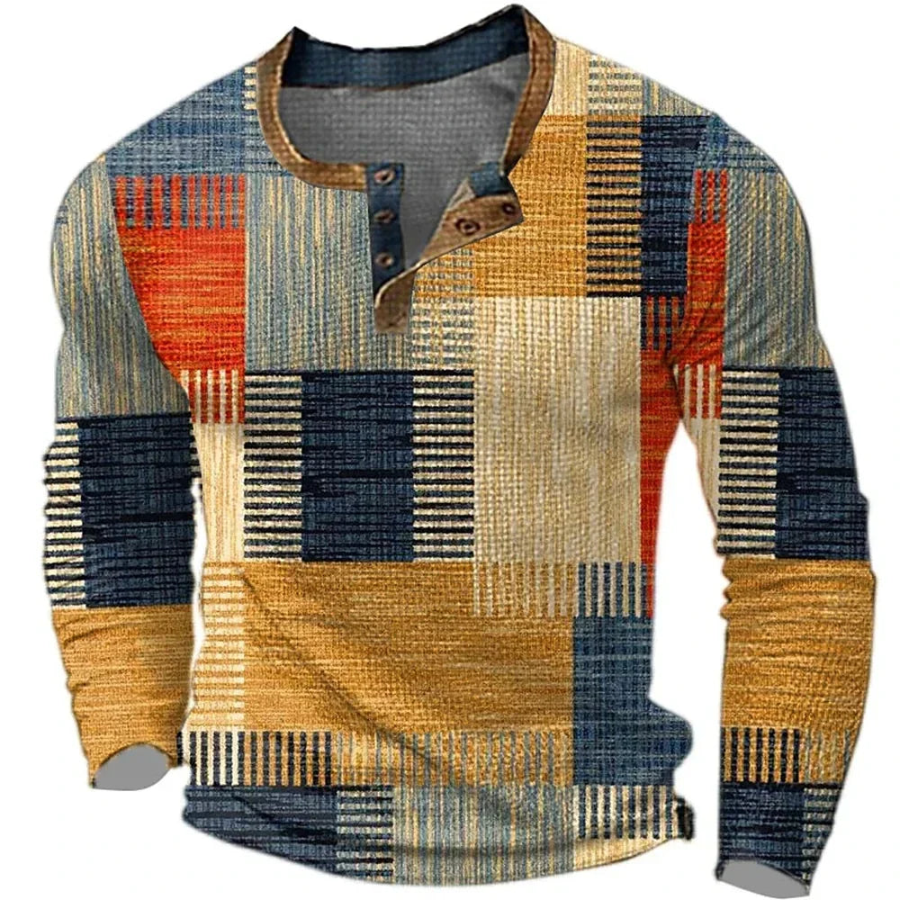 Van Elst Mode®  | KLEURRIJK HEREN SHIRT MET LANGE MOUW