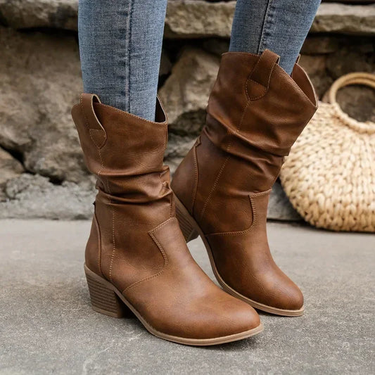 Van Elst Mode® | Klassieke Mid-Calf Western Boots