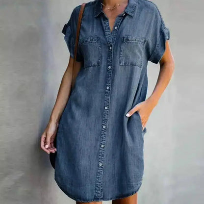Van Elst Mode® | Comfortabele tijdloze denim jurk