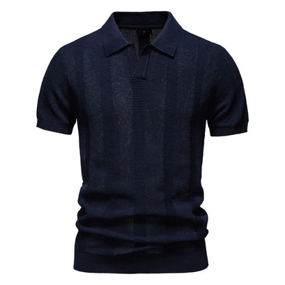 Van Elst Mode® | Katoenen Gestreepte Polo