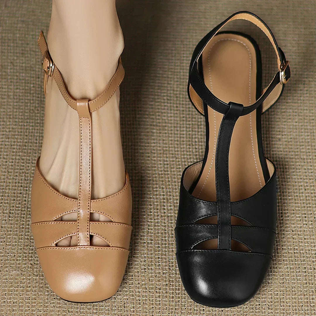 Van Elst Mode®| Vlechtleren Ballerina's