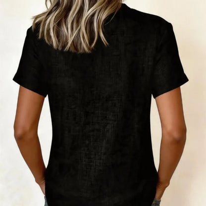 Van Elst Mode® | Zomerse katoenen blouse met knoopsluiting (TIJDELIJK 1+1 GRATIS!)