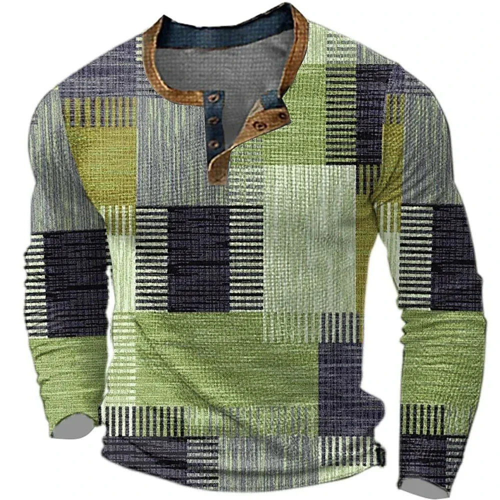 Van Elst Mode®  | KLEURRIJK HEREN SHIRT MET LANGE MOUW