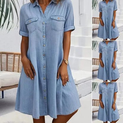Van Elst Mode® | Elegante denim jurk