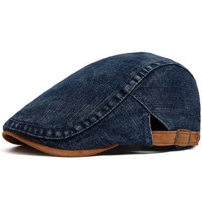 Van Elst Mode® | Premium Denim Flat Cap – Tijdloze Stijl & Dagelijks Comfort (VANDAAG TIJDELIJK 1+1 GRATIS!)