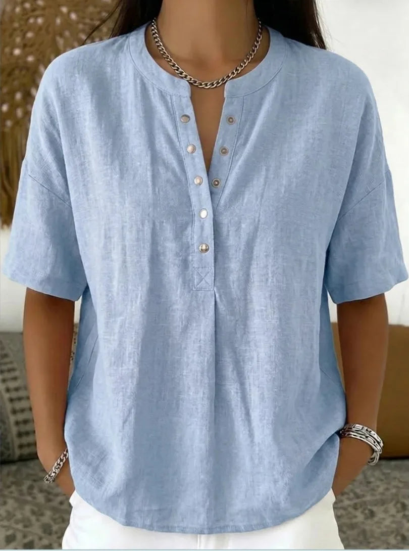 Van Elst Mode® | Elegante blouse met knoopsluiting (TIJDELIJK 1+1 GRATIS!)